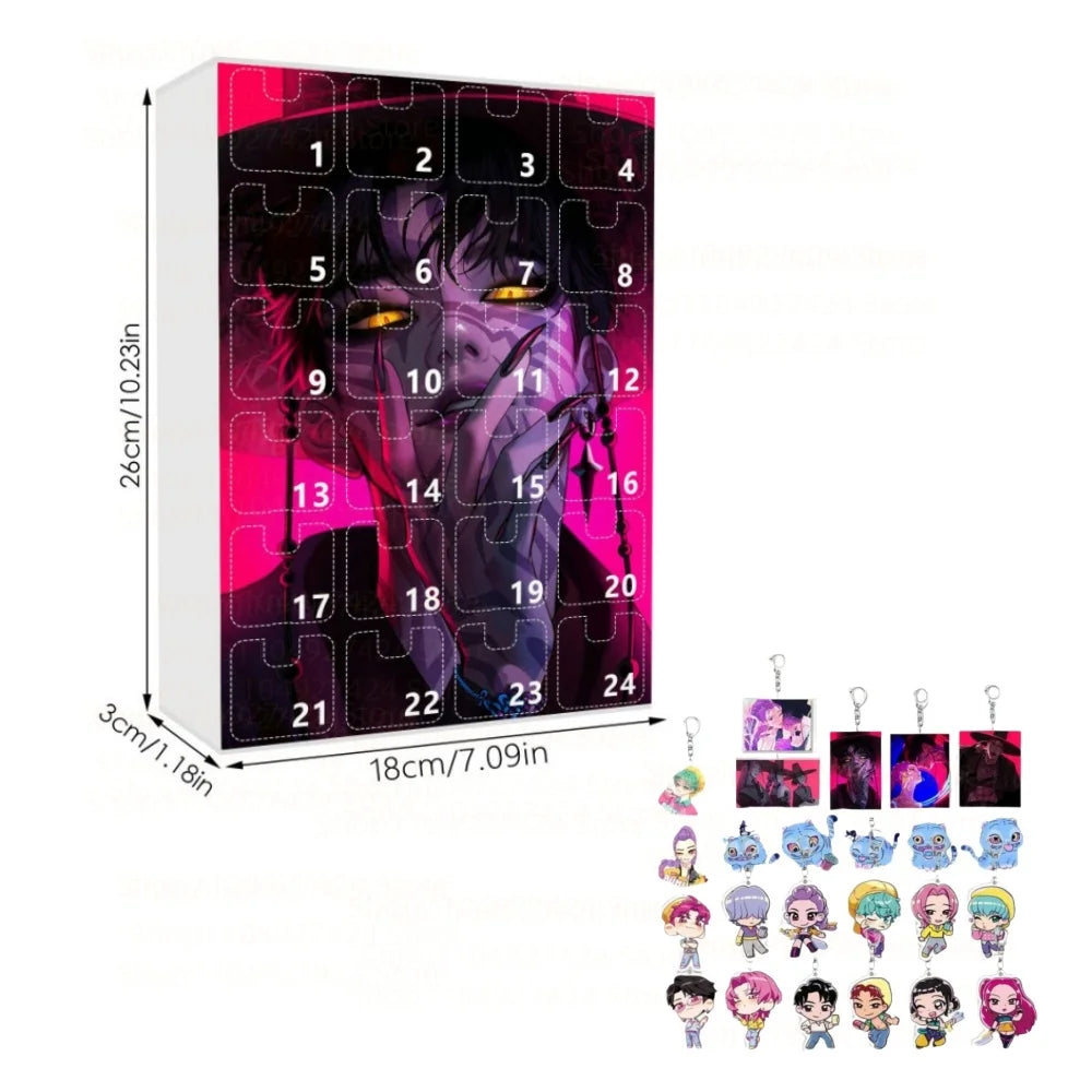 Calendrier de l’Avent Kpop Demon Hunters avec Figurines Acryliques