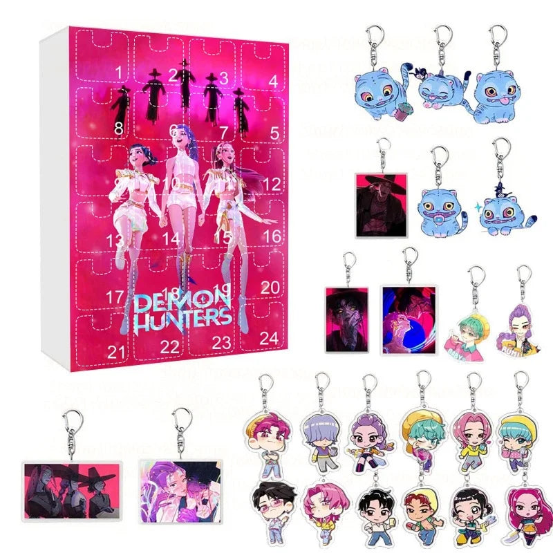 Calendrier de l’Avent Kpop Demon Hunters avec Figurines Acryliques