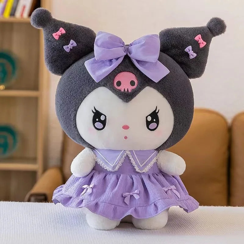 Peluche Kuromi Robe Violette – Sanrio Melody Kawaii 30cm