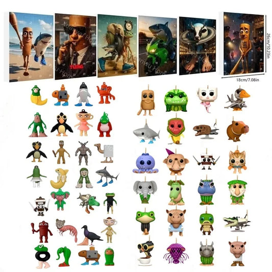 Calendrier de l’Avent Italian Brainrot avec Figurines Acryliques et Silicone
