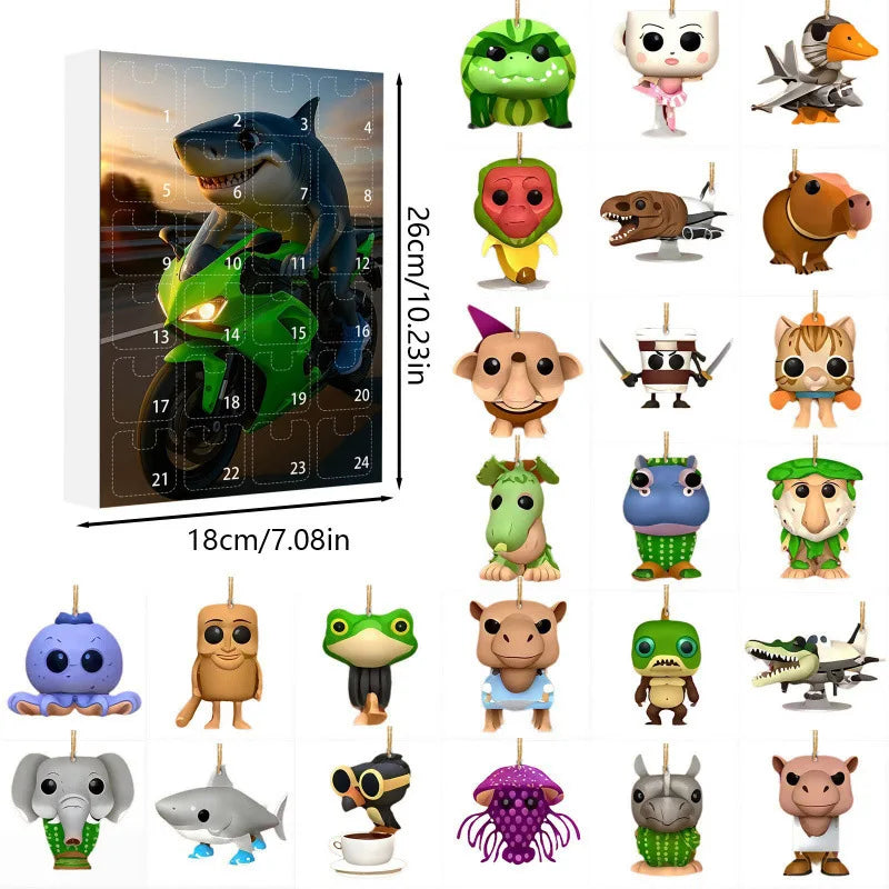 Calendrier de l’Avent Italian Brainrot avec Figurines Acryliques et Silicone