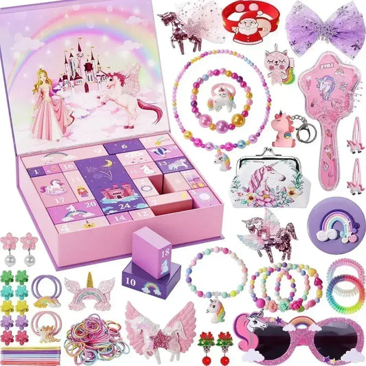 Calendrier de l’Avent Princesse & Bijoux – Coffret Cadeau de Noël Enfant