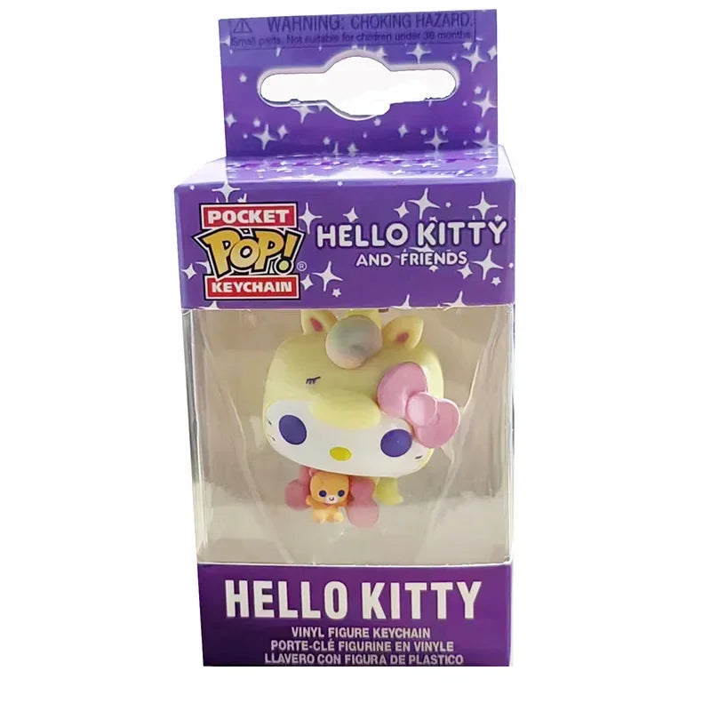 Funko Pop ma mélodie Kuromi avec Baku porte-clés jouet Hello Kitty Pochacco diable Kuromi poche Pop porte-clés modèle à collectionner jouets