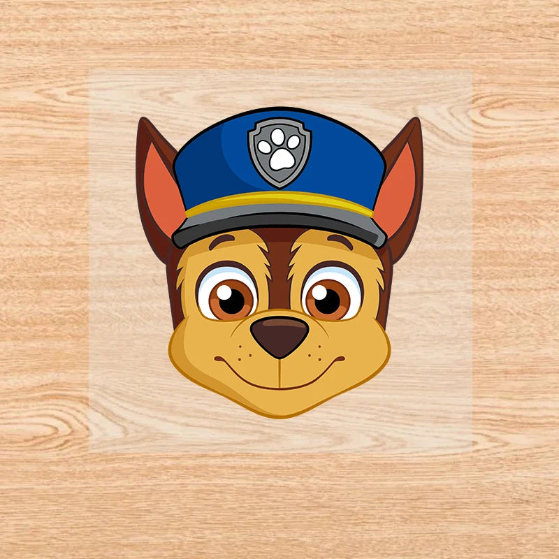 PAW Patrol - Cute Cartoon Clothing Stickers, Iron-on Patches, Kawaii Anime Heat Transfer Stickers, Cool DIY Gift, Holiday Party