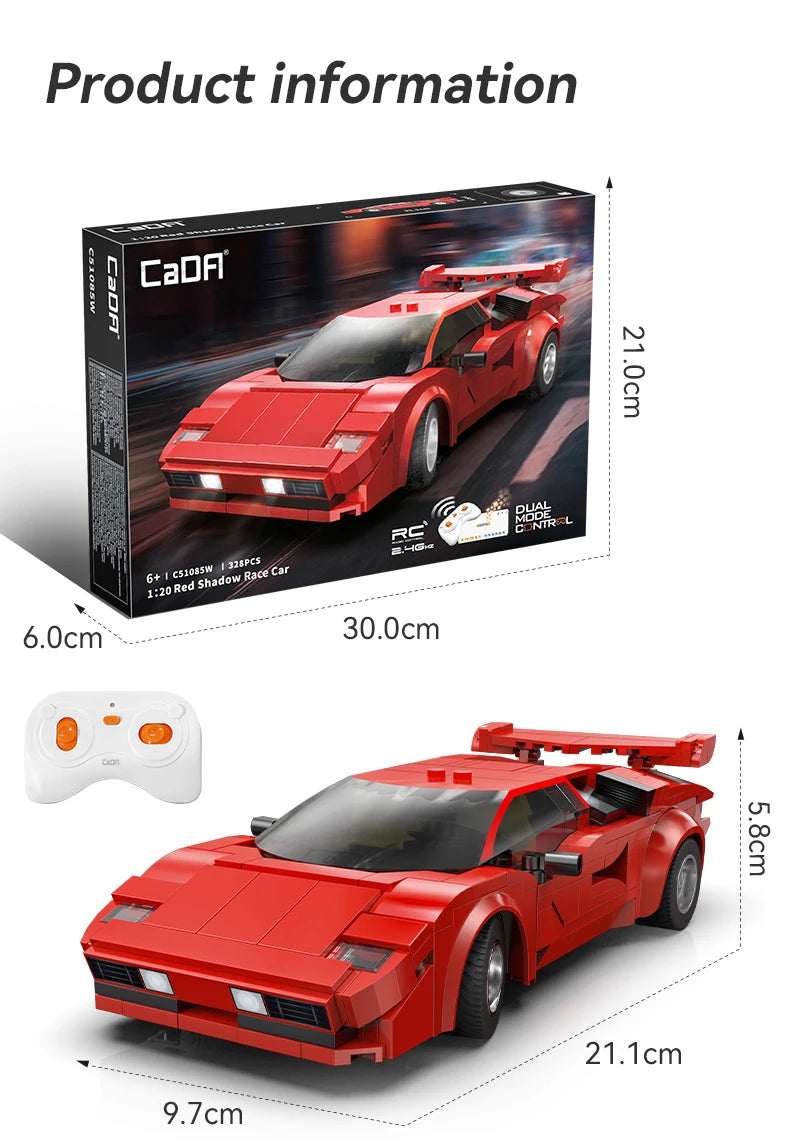 Cada 1:20 RC Voiture De Course En Blocs De Construction Ville Technologique Édition Limitée by Mon Labubu