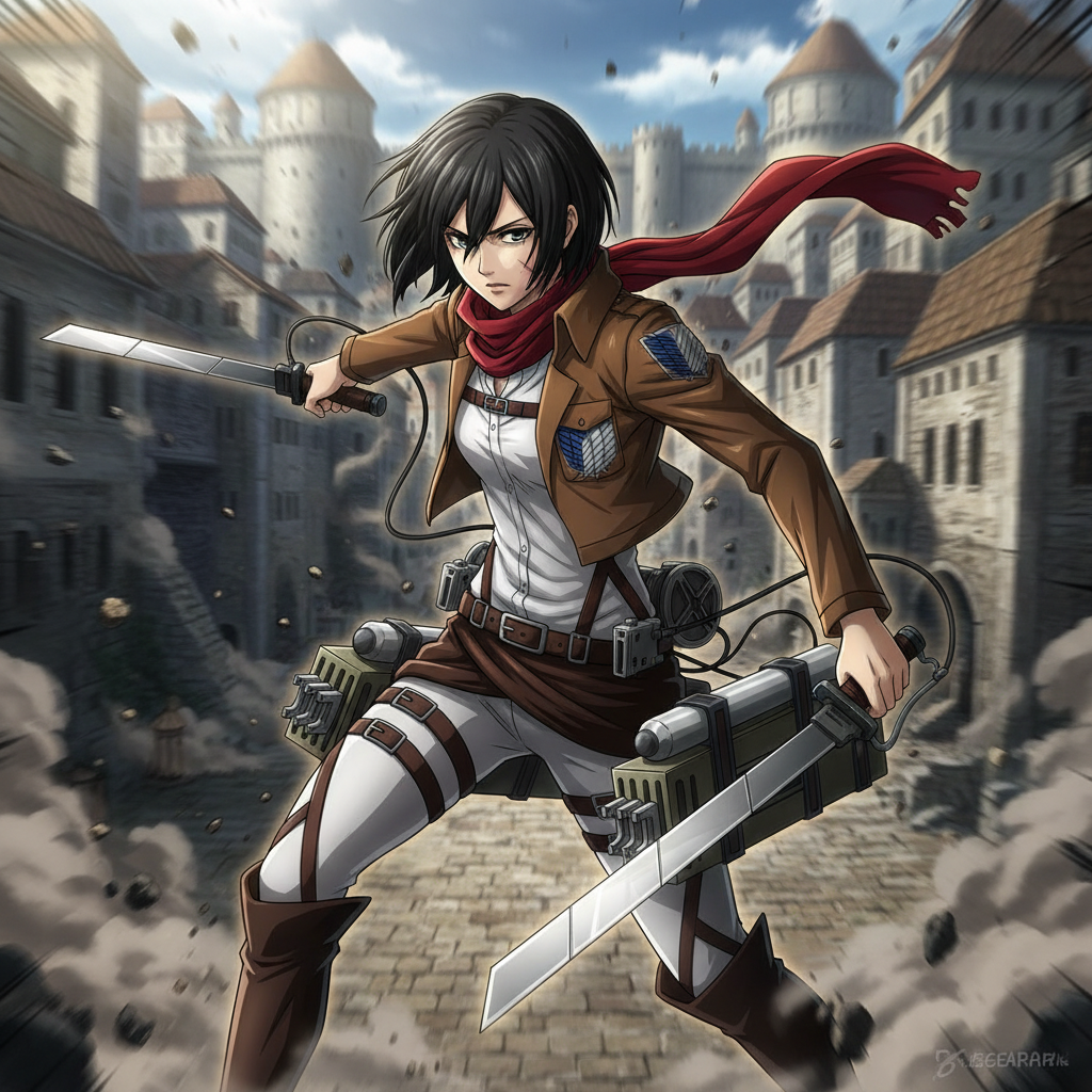Figurine Mikasa Ackerman 30 cm - Attaque des Titans