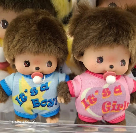 New Original Monchhichi Baby Boy Girl Baby Backpack Pendant Wearing A Onesie Model Kawaii Doll Monchhichi Key Chain Gift Toys