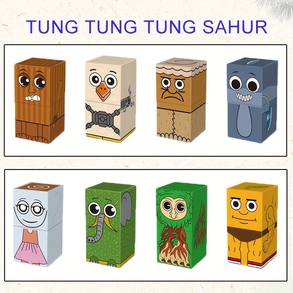 Jeu Magnétique Créatif – 40 Blocs à Construire Tung Sahur Brainrot