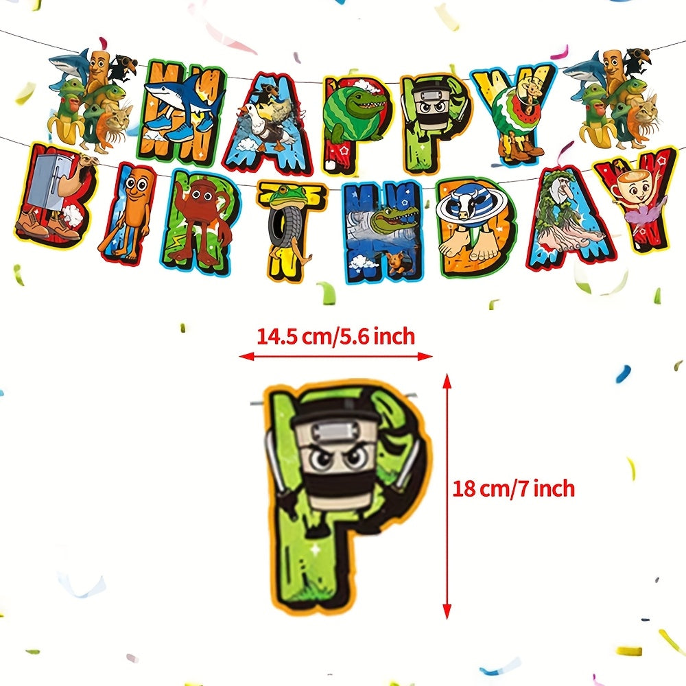 Lot de 15 Bannières Anniversaire - Fête - Italian Brain Rot - Roblox