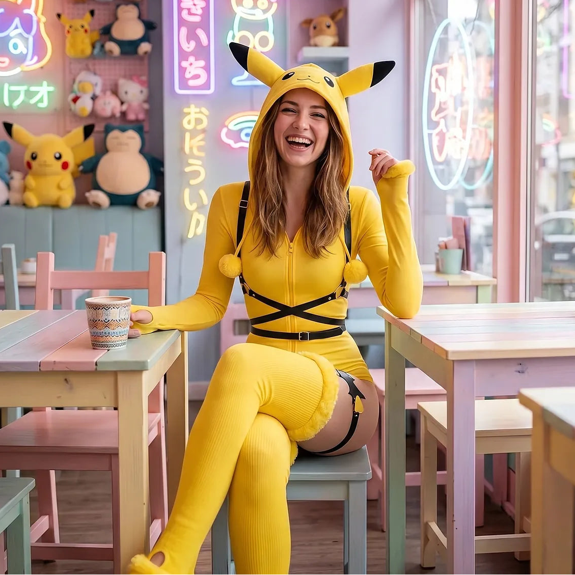 Mon Bubu Kawaii – Yellow Mouse Cosplay – Combinaison Peluche Kawaii