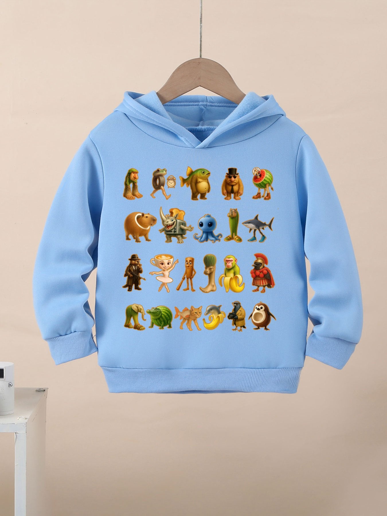 Sweat à Capuche Enfant Brainrot – Italian Brainrotm– Confort Stretch 3 à 10 Ans