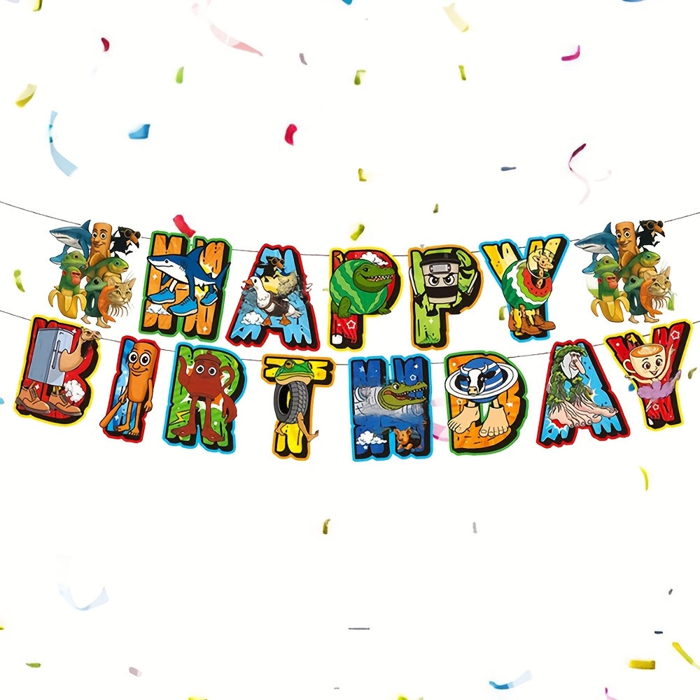 Lot de 15 Bannières Anniversaire - Fête - Italian Brain Rot - Roblox