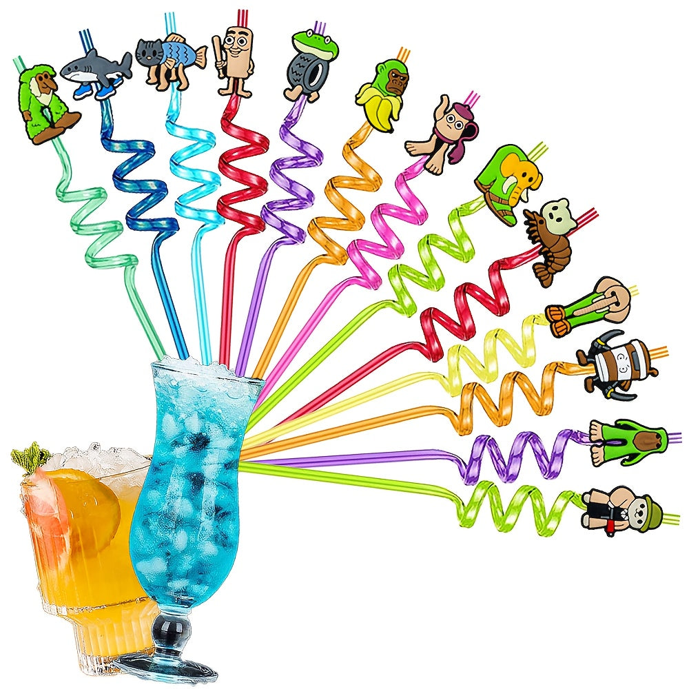 Set 13/26 Attaches Déco pour Pailles – Thème Brainrot Sahur & Tralalero