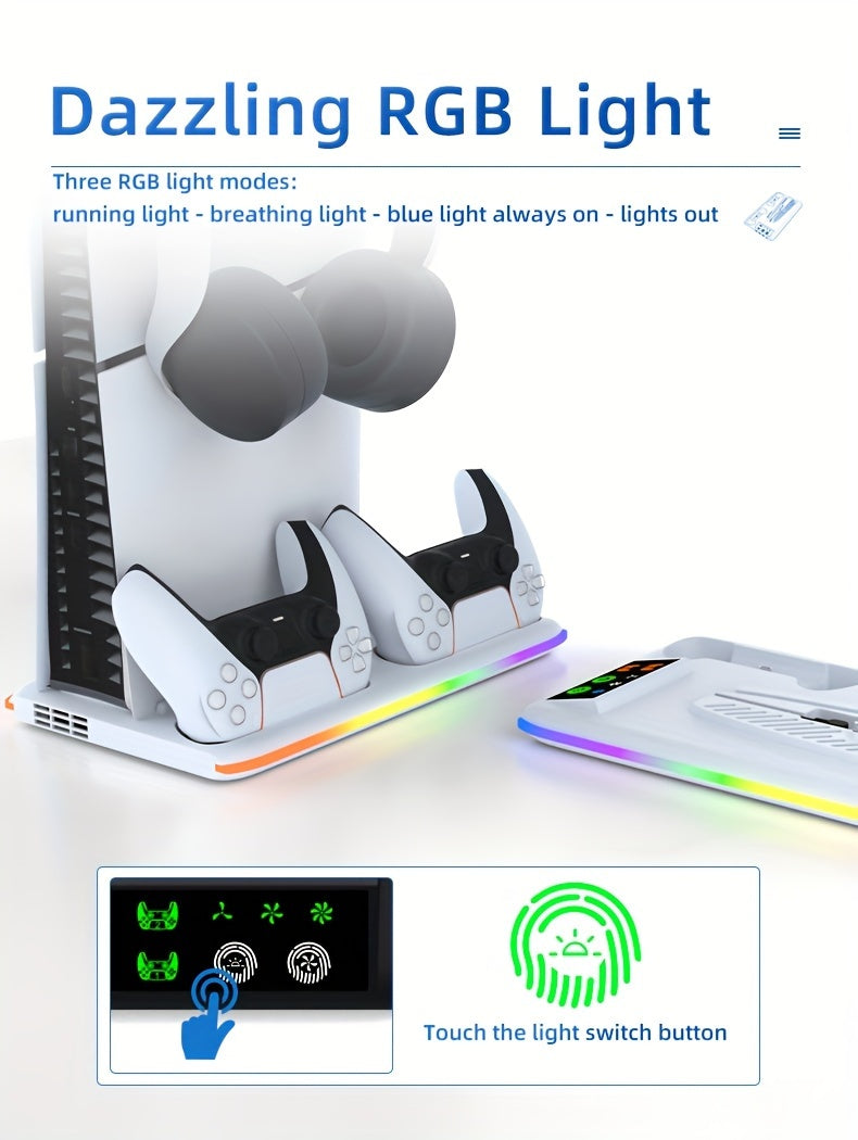 CoolBase – Station de Refroidissement PS5 avec Chargeur Double & LED RGB