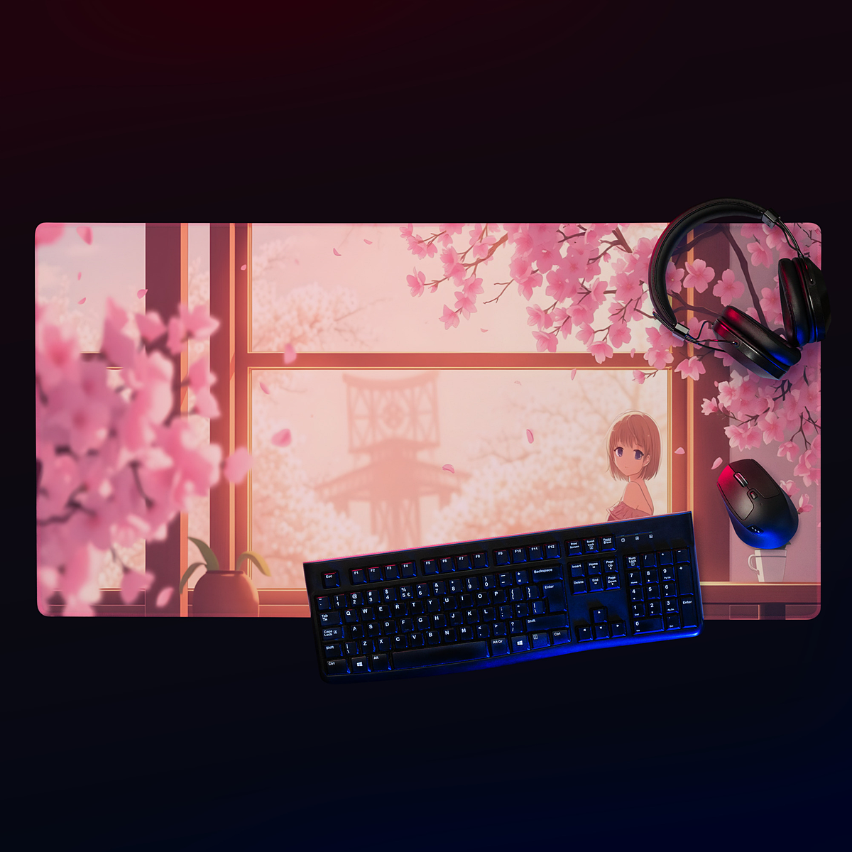 Tapis de Souris Gaming Sakura – XXL Antidérapant