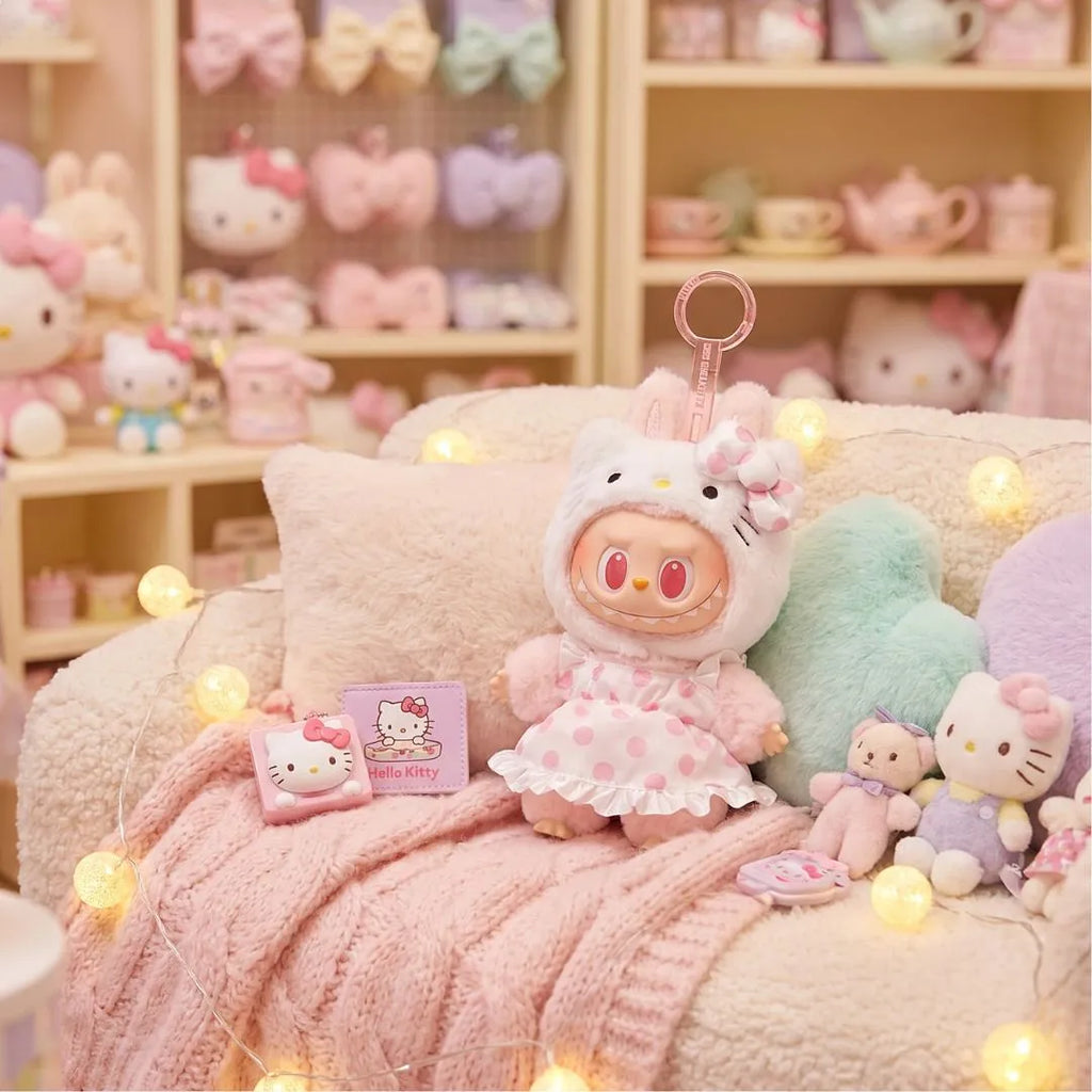 Pop Mart The Monsters x Hello Kitty and Friends Blind Box Pendentif Peluche Vinyle Sanrio Labubu Kuromi My Melody