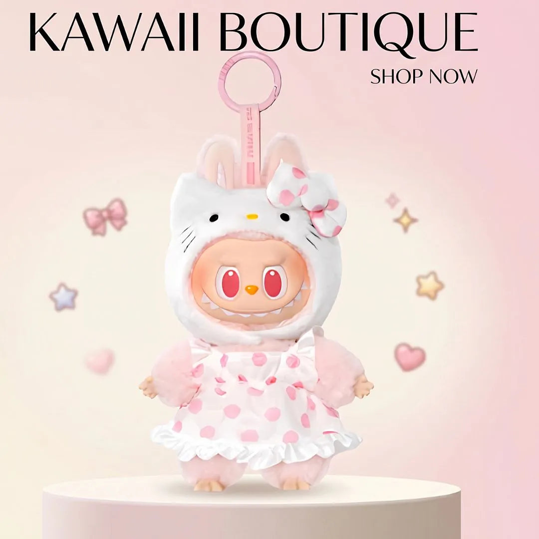 Pop Mart The Monsters x Hello Kitty and Friends Blind Box Pendentif Peluche Vinyle Sanrio Labubu Kuromi My Melody