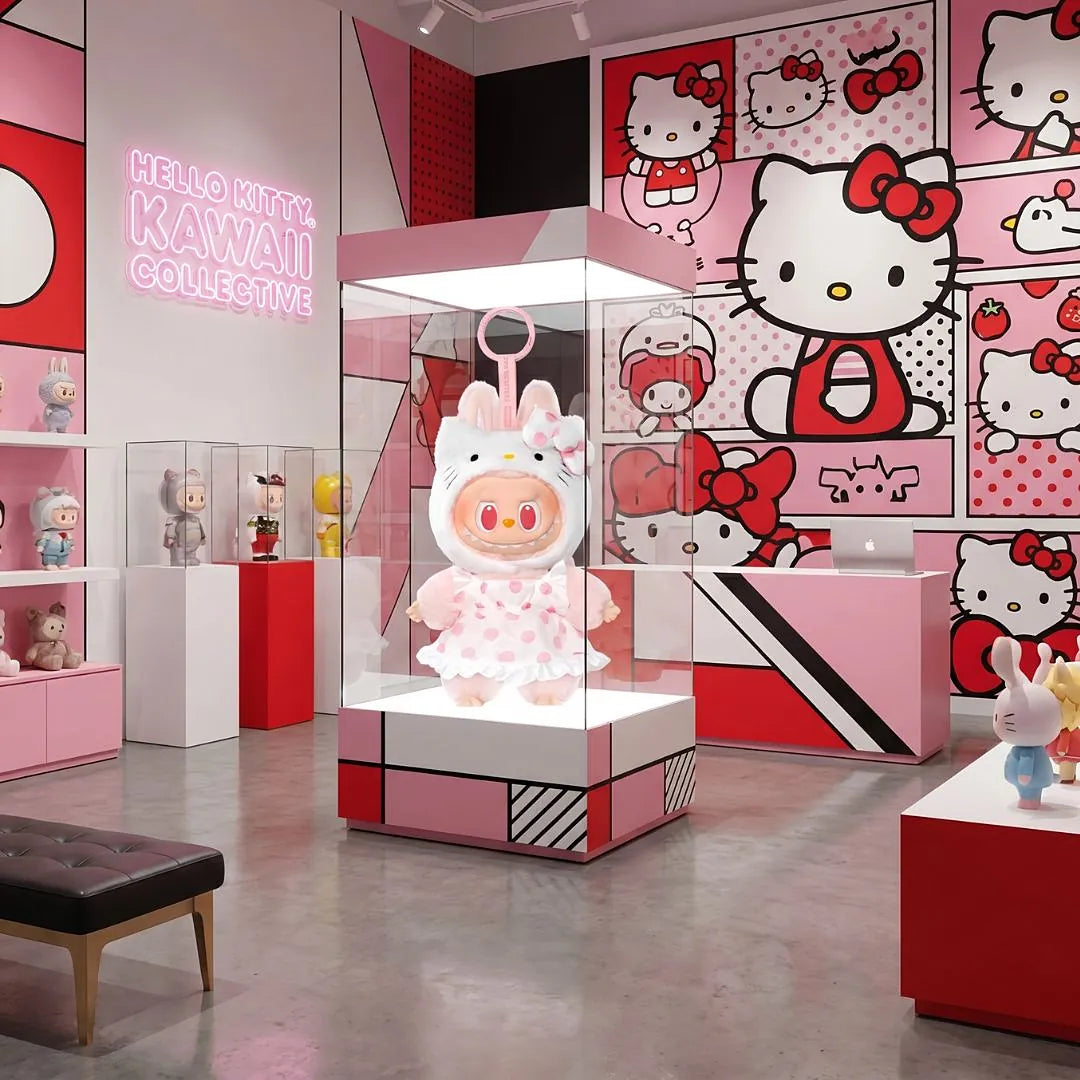 Pop Mart The Monsters x Hello Kitty and Friends Blind Box Pendentif Peluche Vinyle Sanrio Labubu Kuromi My Melody