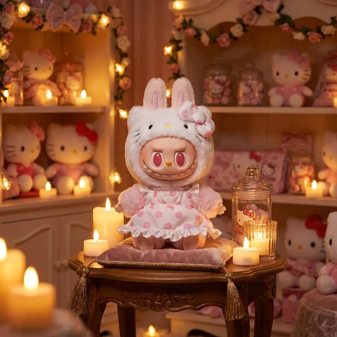 Pop Mart The Monsters x Hello Kitty and Friends Blind Box Pendentif Peluche Vinyle Sanrio Labubu Kuromi My Melody