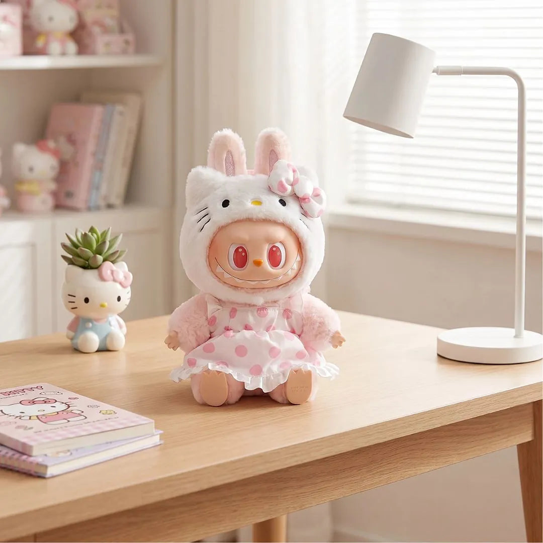 Pop Mart The Monsters x Hello Kitty and Friends Blind Box Pendentif Peluche Vinyle Sanrio Labubu Kuromi My Melody