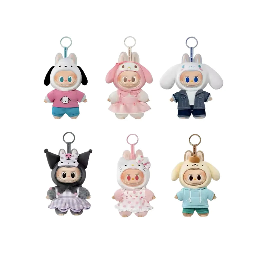 Pop Mart The Monsters x Hello Kitty and Friends Blind Box Pendentif Peluche Vinyle Sanrio Labubu Kuromi My Melody