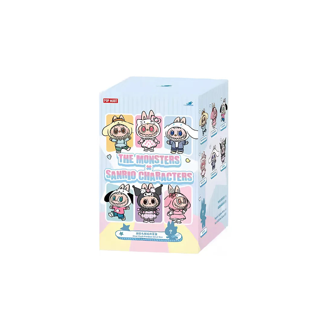 Pop Mart The Monsters x Hello Kitty and Friends Blind Box Pendentif Peluche Vinyle Sanrio Labubu Kuromi My Melody