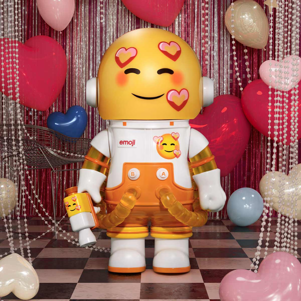 MEGA SPACE MOLLY 100% × emoji™ – Figurine Blind Box POP MART