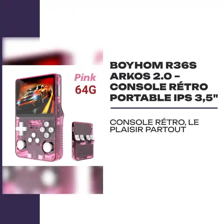 BOYHOM R36S ARKOS 2.0 &ndash; Console R&eacute;tro Portable IPS 3,5" by@Outfy