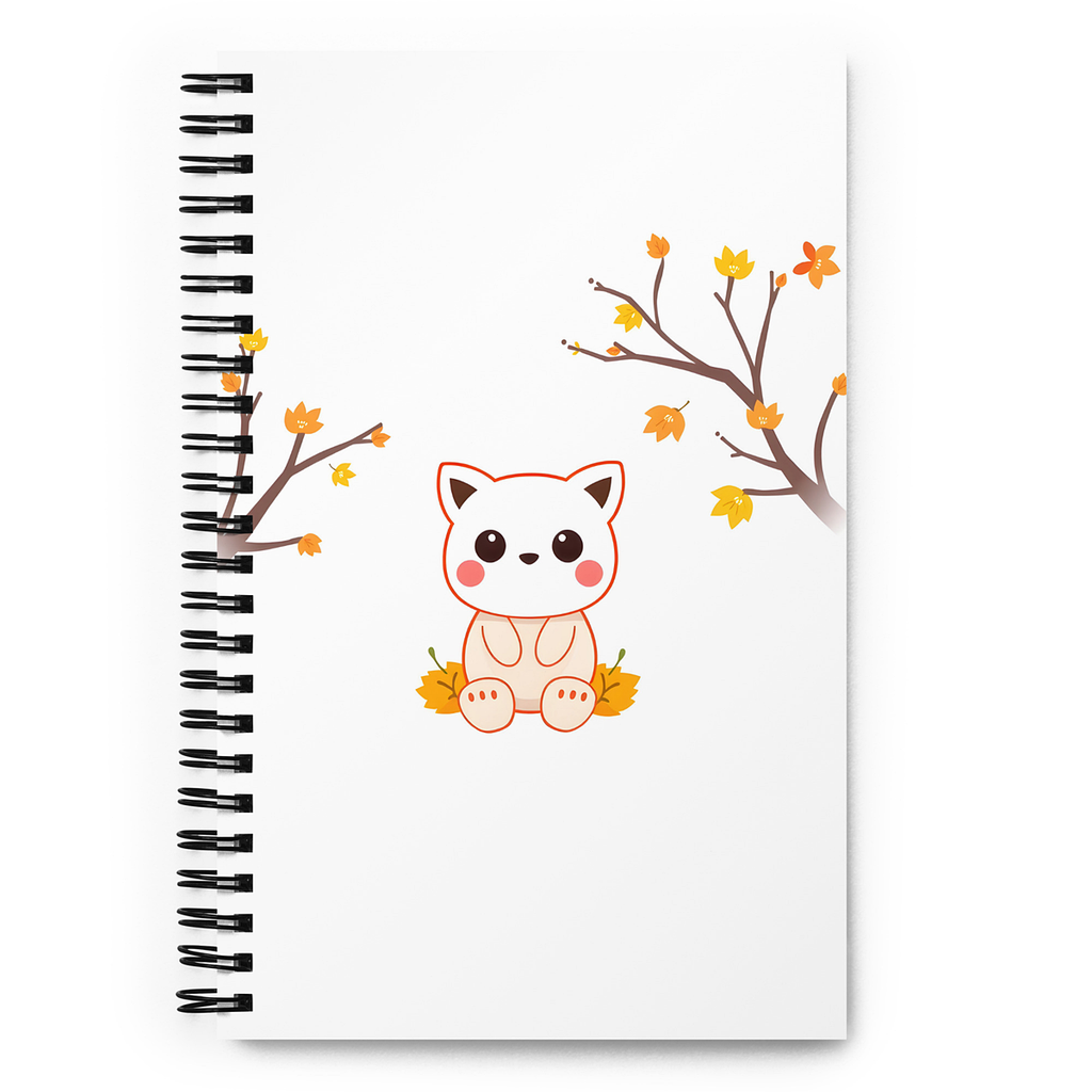 Carnet à Spirale Kawaii – Kitty Forest – 13x21 cm