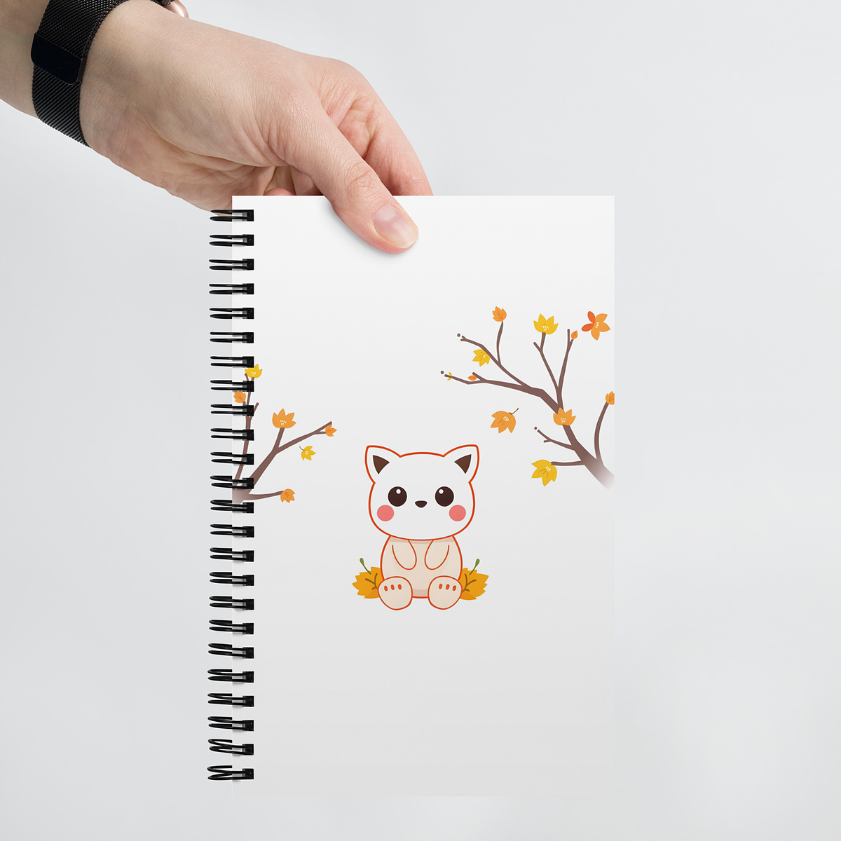 Carnet à Spirale Kawaii – Kitty Forest – 13x21 cm