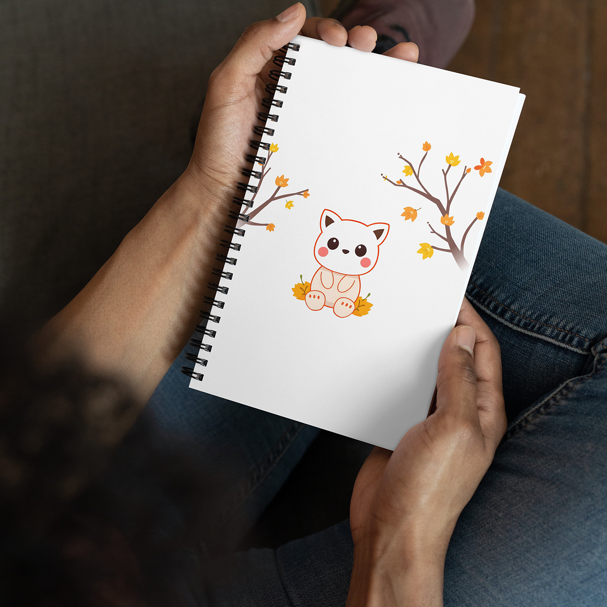 Carnet à Spirale Kawaii – Kitty Forest – 13x21 cm